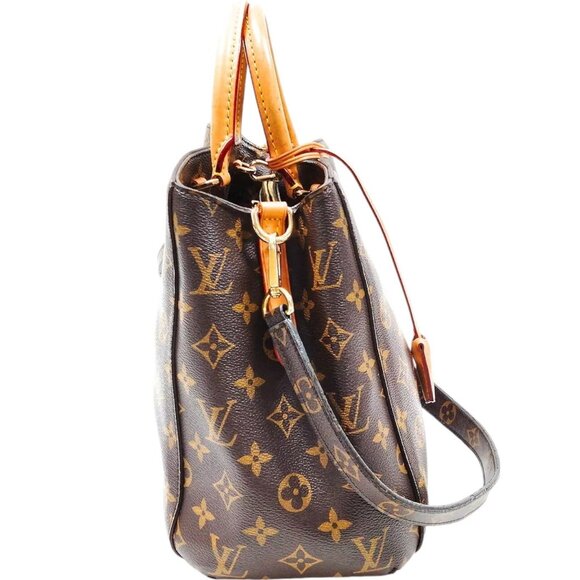 343875AR (X6) Louis Vuitton Crossbody Bag Montaigne MM Brown Monogram - Picture 4 of 10